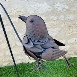 Balancier décoratif en métal duo d'oiseaux en équilibre