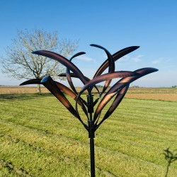 Éolienne de Jardin Cuivrée "Poésie Aérienne" – Lézard du jardin